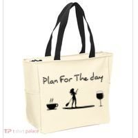 Plan For The Day Coffee Paddleboard Wine Paddle Board Tote Bag thumb 2