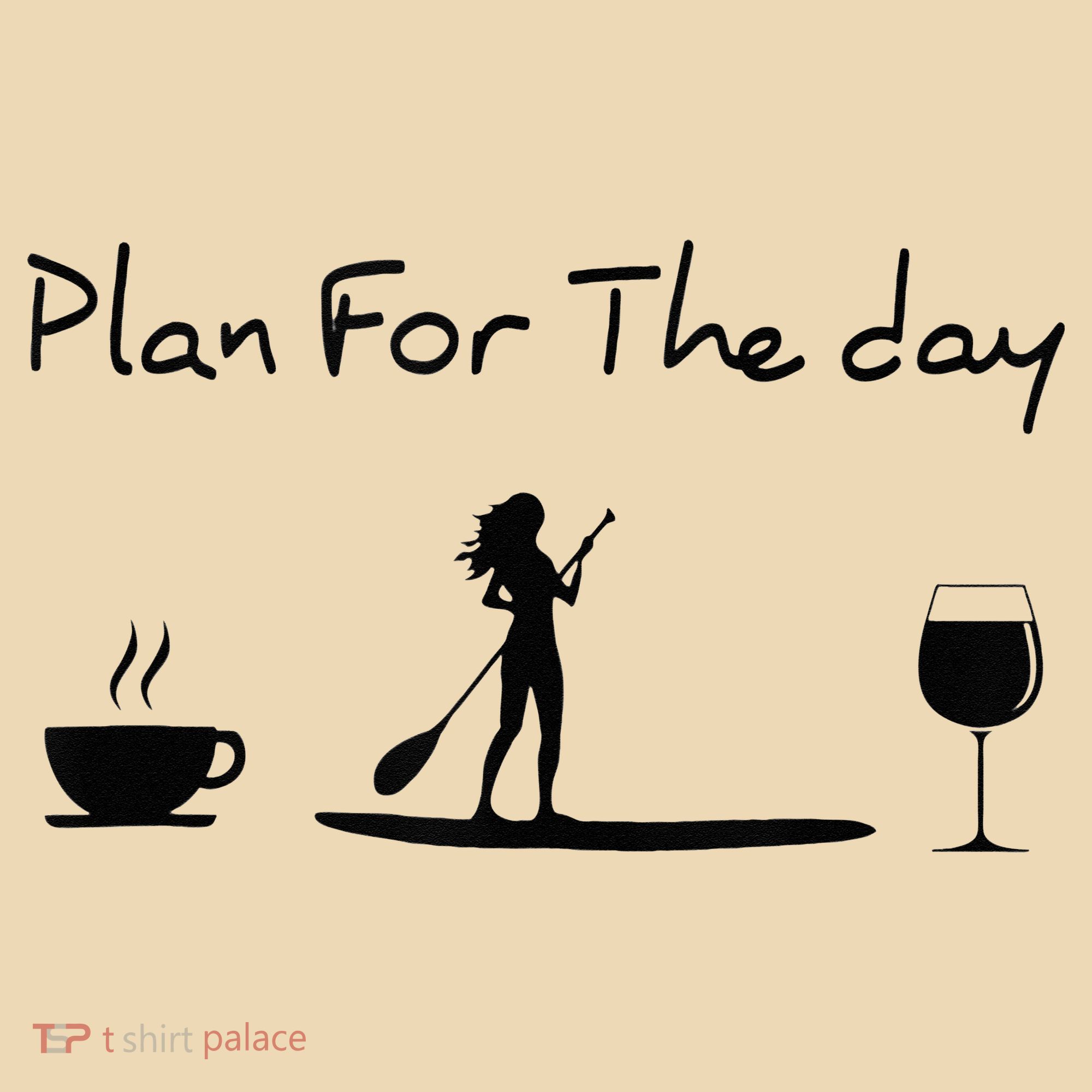 Plan For The Day Coffee Paddleboard Wine Paddle Board Tote Bag