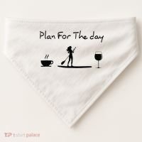 Plan For The Day Coffee Paddleboard Wine Paddle Board USA-Made Doggie Bandana thumb 0