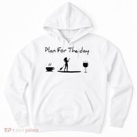 Plan For The Day Coffee Paddleboard Wine Paddle Board Hoodie thumb 0