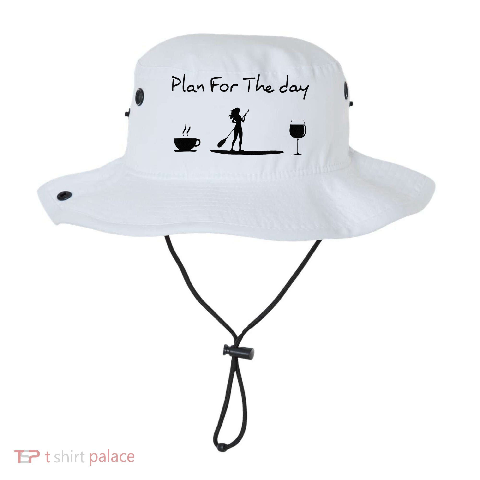 Plan For The Day Coffee Paddleboard Wine Paddle Board Bucket Hat