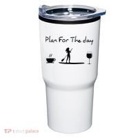 Plan For The Day Coffee Paddleboard Wine Paddle Board Tumbler thumb 0