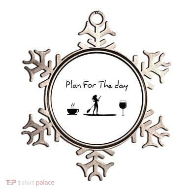 Plan For The Day Coffee Paddleboard Wine Paddle Board Ornament
