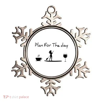 Plan For The Day Coffee Paddleboard Wine Paddle Board Ornament