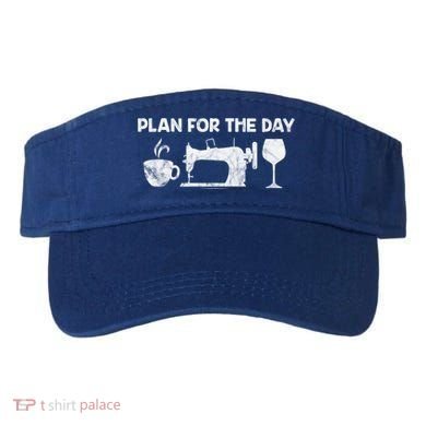 Plan For Today Coffee Sewing Machine Wine Distressed Great Gift Visor