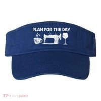 Plan For Today Coffee Sewing Machine Wine Distressed Great Gift Visor thumb 0