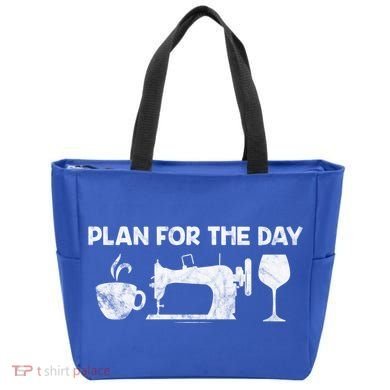 Plan For Today Coffee Sewing Machine Wine Distressed Great Gift Tote Bag