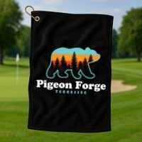 Pigeon Forge Tn Bear Great Smoky Mountains Cool Gift Golf Towel thumb 1
