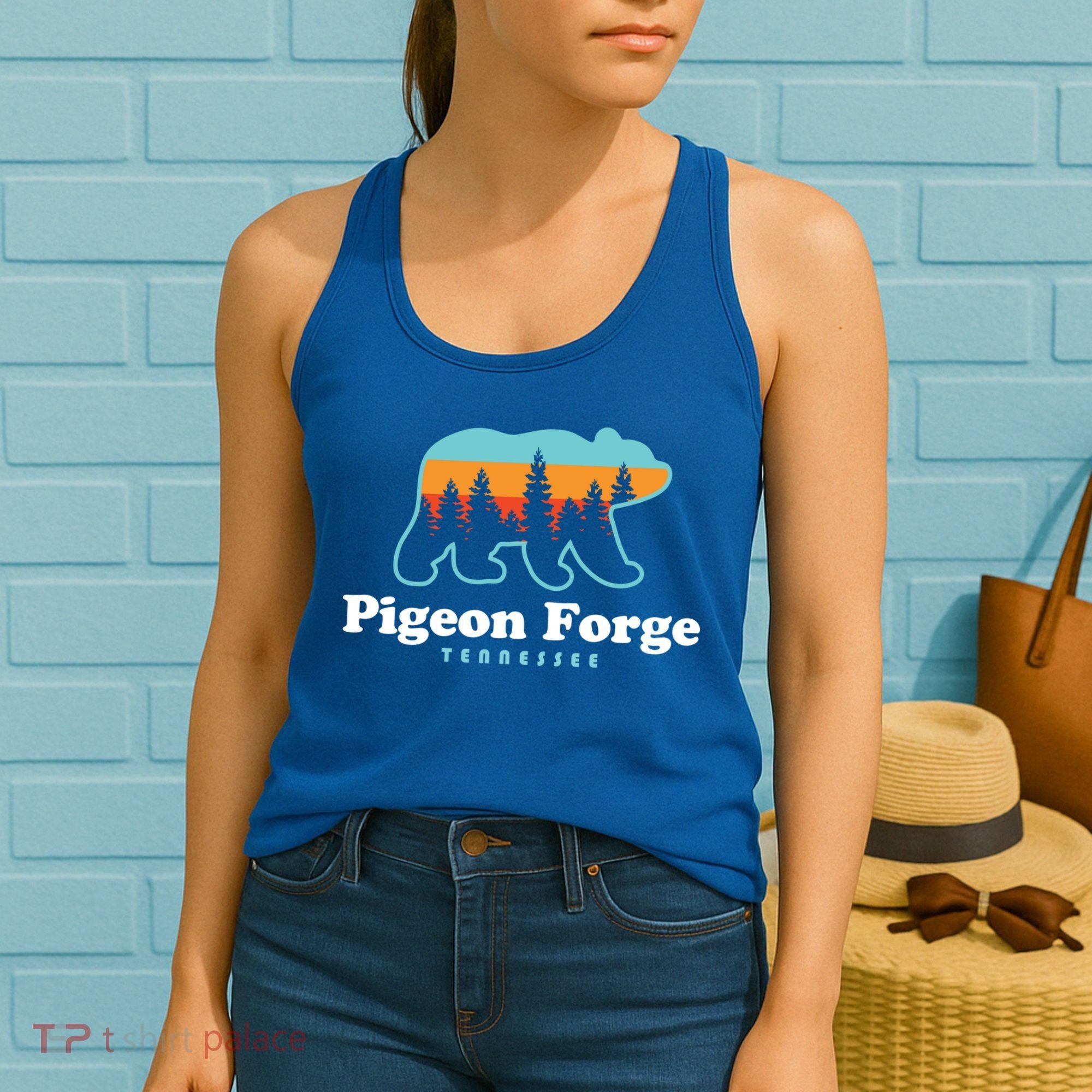 Pigeon Forge Tn Bear Great Smoky Mountains Cool Gift Women's Tank Top