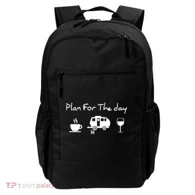 Plan For The Day Coffee Camping Wine Backpack