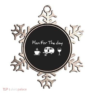 Plan For The Day Coffee Camping Wine Ornament