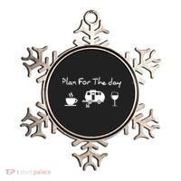 Plan For The Day Coffee Camping Wine Ornament thumb 0