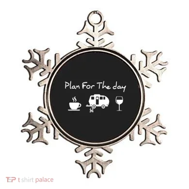 Plan For The Day Coffee Camping Wine Ornament