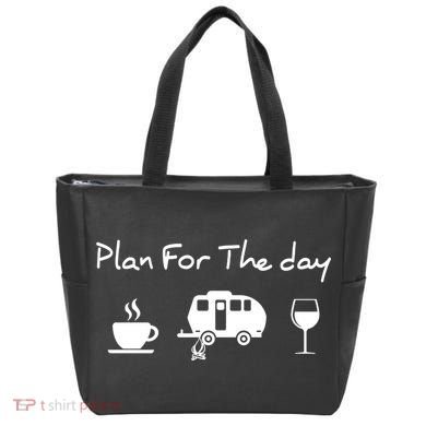 Plan For The Day Coffee Camping Wine Tote Bag