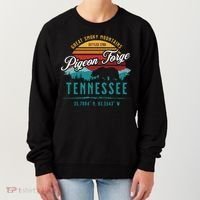 Pigeon Forge Tennessee Great Smoky Mountains Bear Retro Sun Meaningful Gift Women's Sweatshirt thumb 0