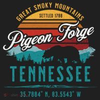 Pigeon Forge Tennessee Great Smoky Mountains Bear Retro Sun Meaningful Gift Women's Sweatshirt thumb 2
