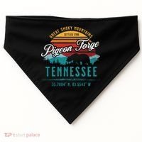 Pigeon Forge Tennessee Great Smoky Mountains Bear Retro Sun Meaningful Gift USA-Made Doggie Bandana thumb 0