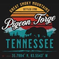 Pigeon Forge Tennessee Great Smoky Mountains Bear Retro Sun Meaningful Gift Bucket Hat thumb 4