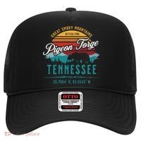 Pigeon Forge Tennessee Great Smoky Mountains Bear Retro Sun Meaningful Gift Hat thumb 0