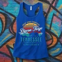 Pigeon Forge Tennessee Great Smoky Mountains Bear Retro Sun Meaningful Gift Women's Tank Top thumb 3