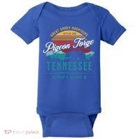 Pigeon Forge Tennessee Great Smoky Mountains Bear Retro Sun Meaningful Gift Baby Bodysuit thumb 0