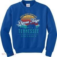 Pigeon Forge Tennessee Great Smoky Mountains Bear Retro Sun Meaningful Gift Kids Sweatshirt thumb 0