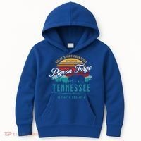 Pigeon Forge Tennessee Great Smoky Mountains Bear Retro Sun Meaningful Gift Kids Hoodie thumb 0
