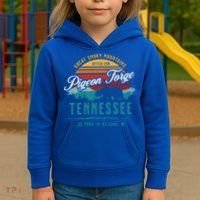 Pigeon Forge Tennessee Great Smoky Mountains Bear Retro Sun Meaningful Gift Kids Hoodie thumb 3