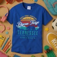 Pigeon Forge Tennessee Great Smoky Mountains Bear Retro Sun Meaningful Gift Kids T-Shirt thumb 3