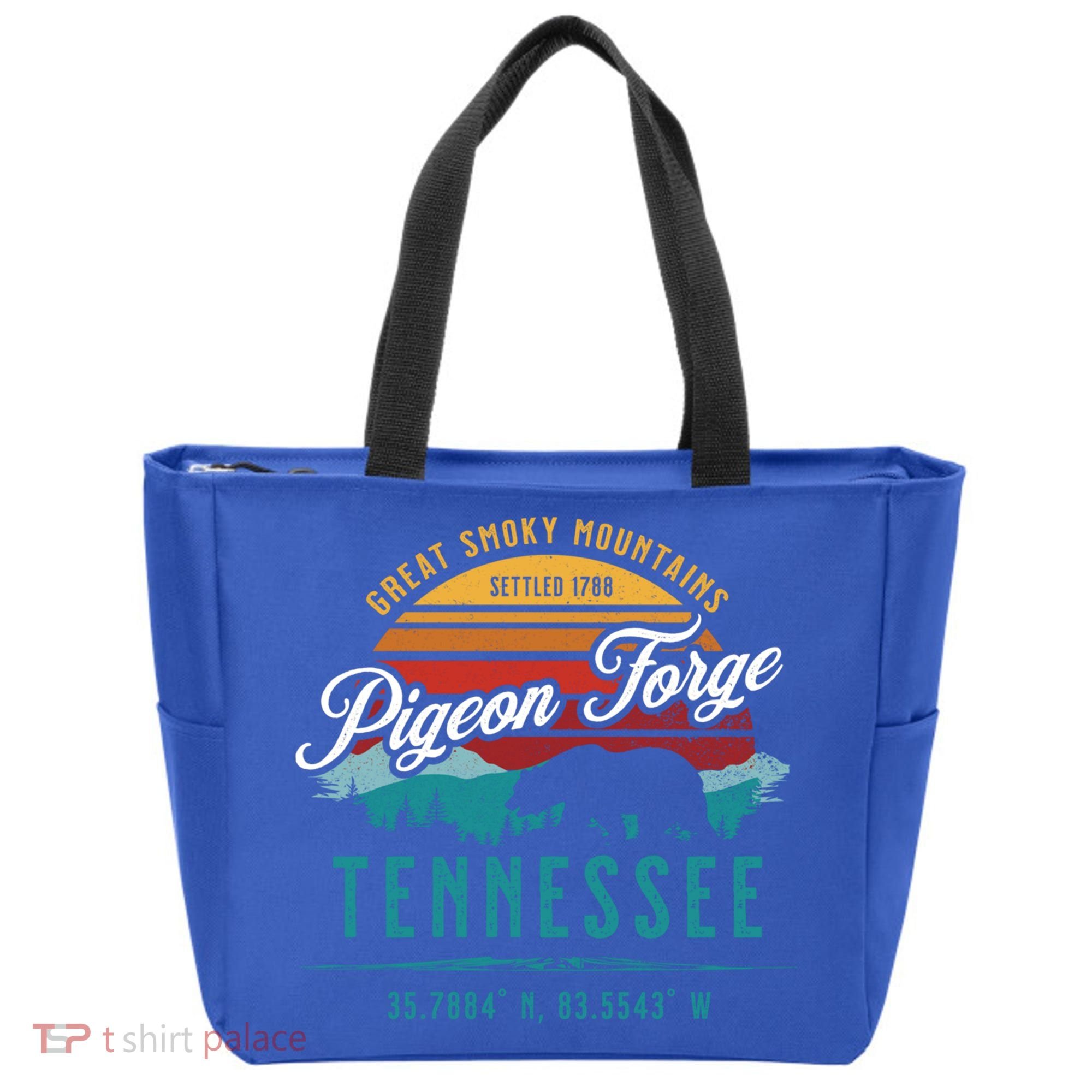 Pigeon Forge Tennessee Great Smoky Mountains Bear Retro Sun Meaningful Gift Tote Bag