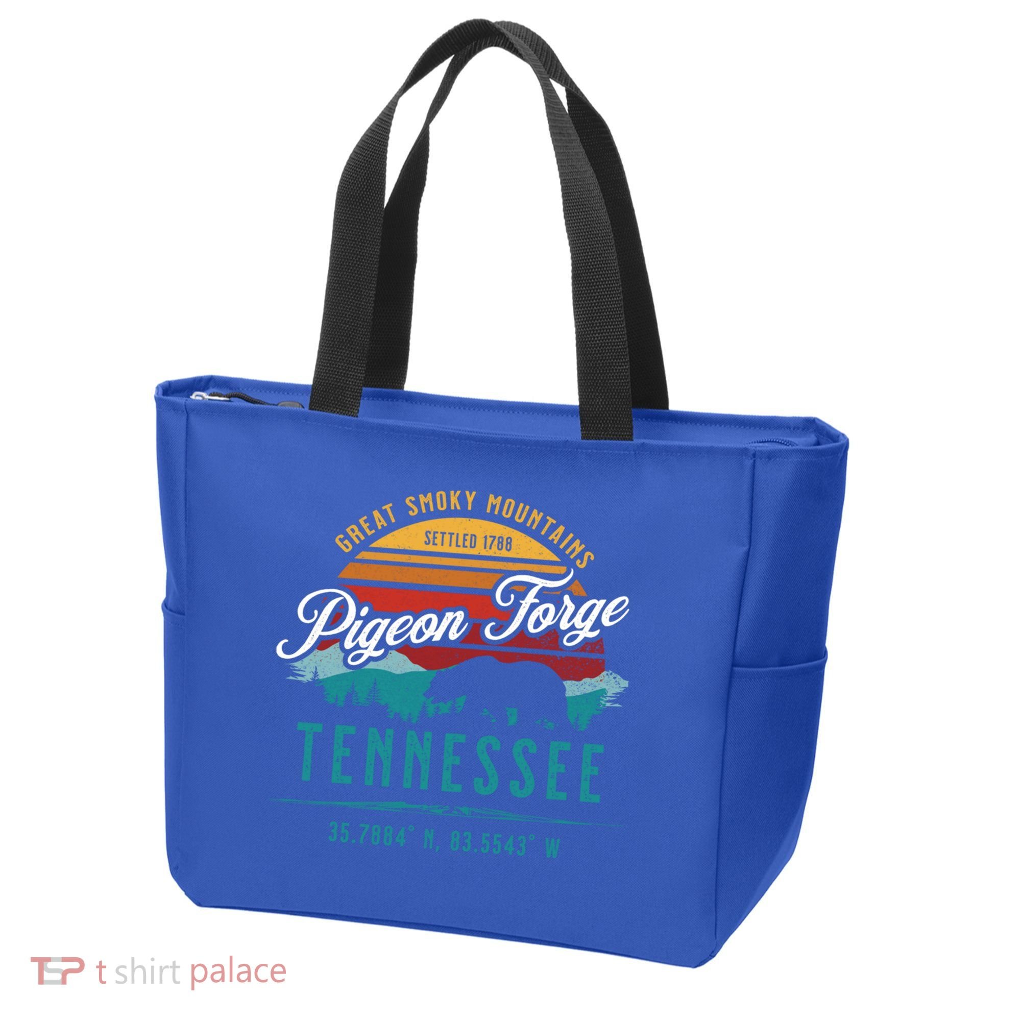 Pigeon Forge Tennessee Great Smoky Mountains Bear Retro Sun Meaningful Gift Tote Bag