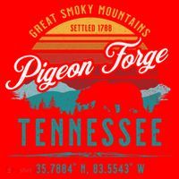 Pigeon Forge Tennessee Great Smoky Mountains Bear Retro Sun Meaningful Gift Santa Hat thumb 1