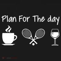 Plan For The Day Coffee Tennis And Wine Tennis Lover Gift Cool Gift Women's Hoodie thumb 2