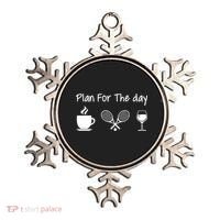 Plan For The Day Coffee Tennis And Wine Tennis Lover Gift Cool Gift Ornament thumb 0