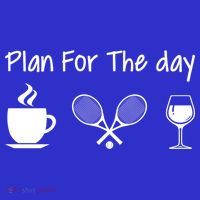 Plan For The Day Coffee Tennis And Wine Tennis Lover Gift Cool Gift Visor thumb 3
