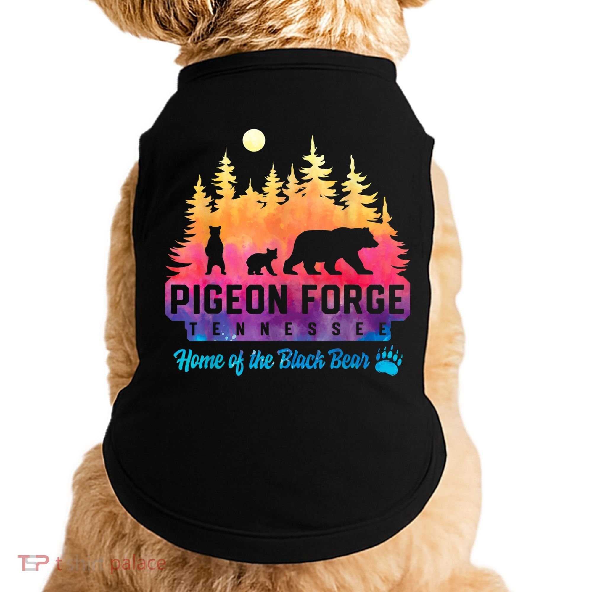 Pigeon Forge Tennessee Bear Great Smoky Mountains Tie Dye Doggie Tank