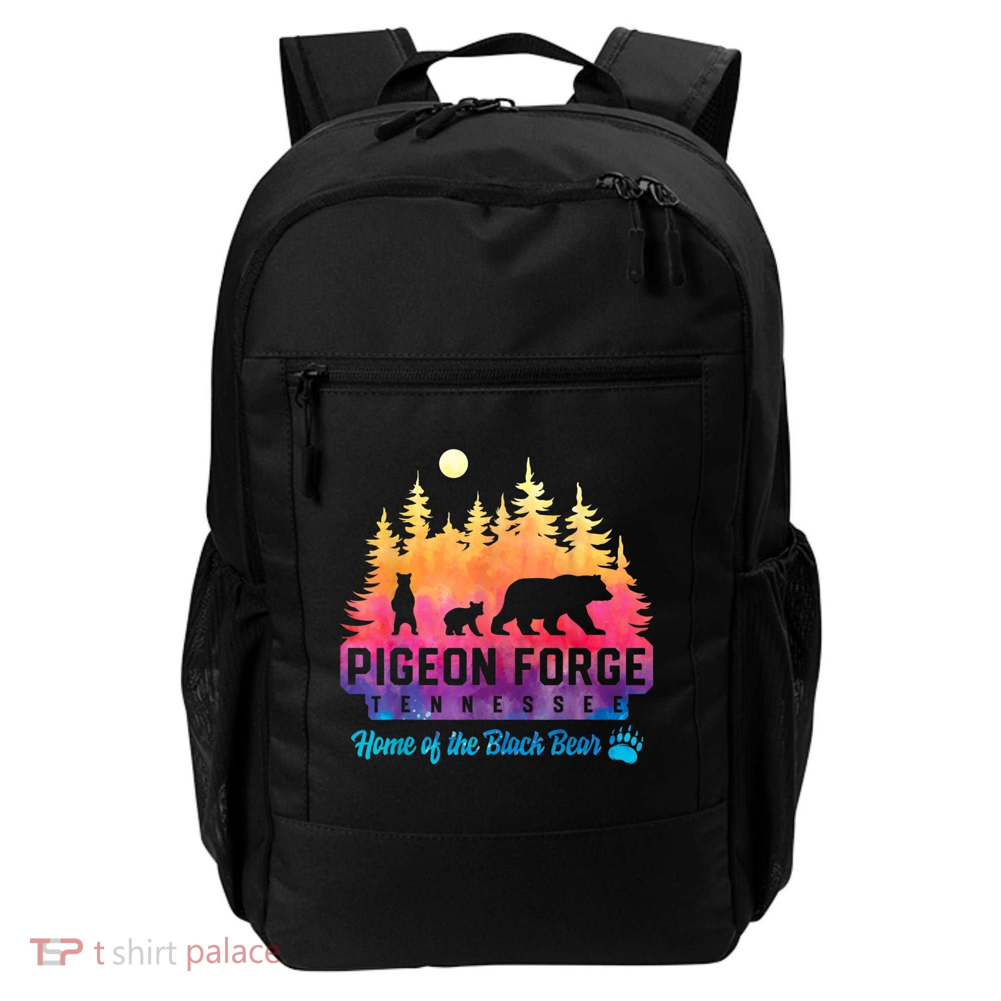 Pigeon Forge Tennessee Bear Great Smoky Mountains Tie Dye Backpack
