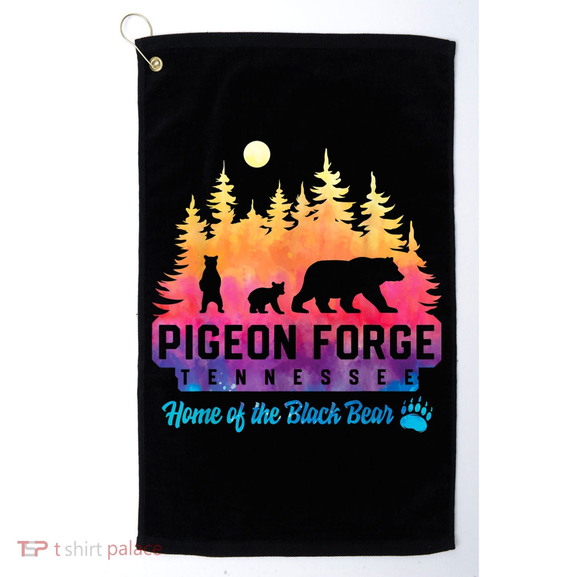 Pigeon Forge Tennessee Bear Great Smoky Mountains Tie Dye Golf Towel