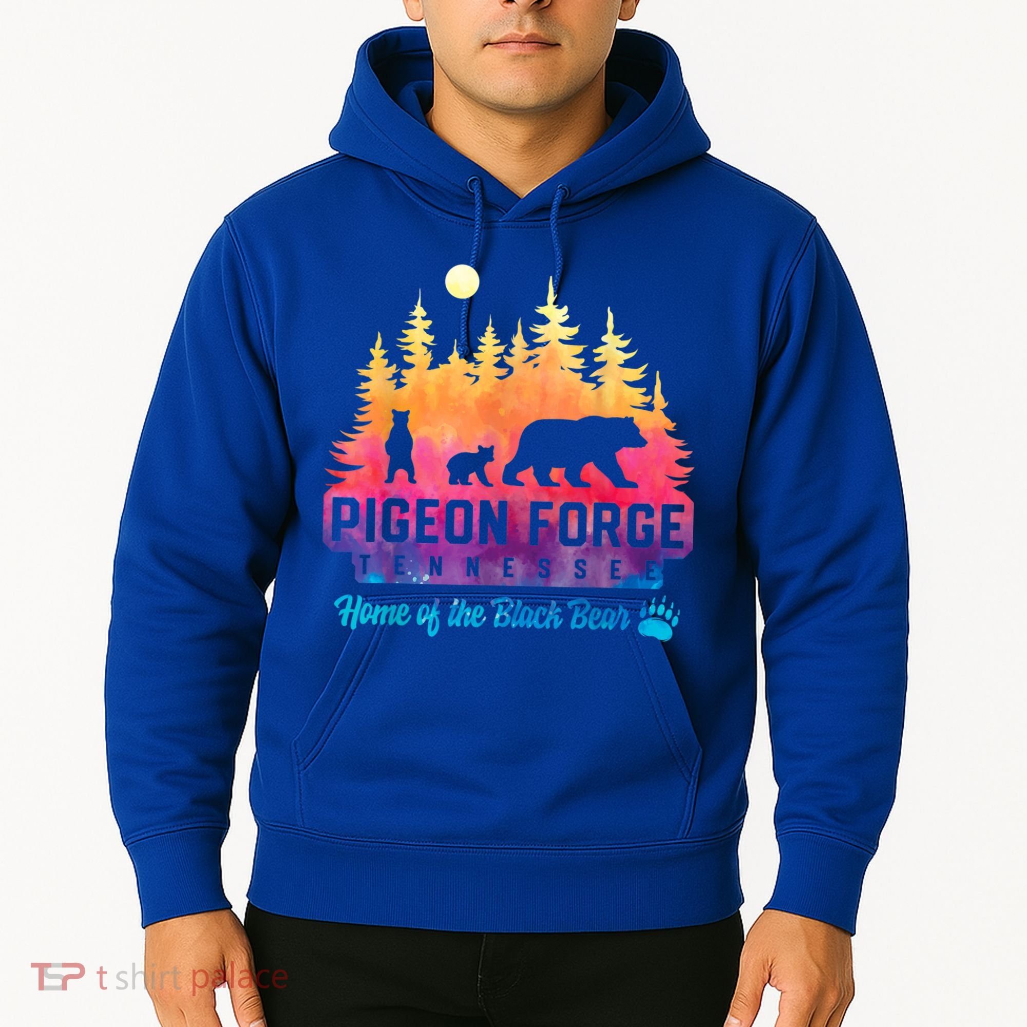 Pigeon Forge Tennessee Bear Great Smoky Mountains Tie Dye Hoodie