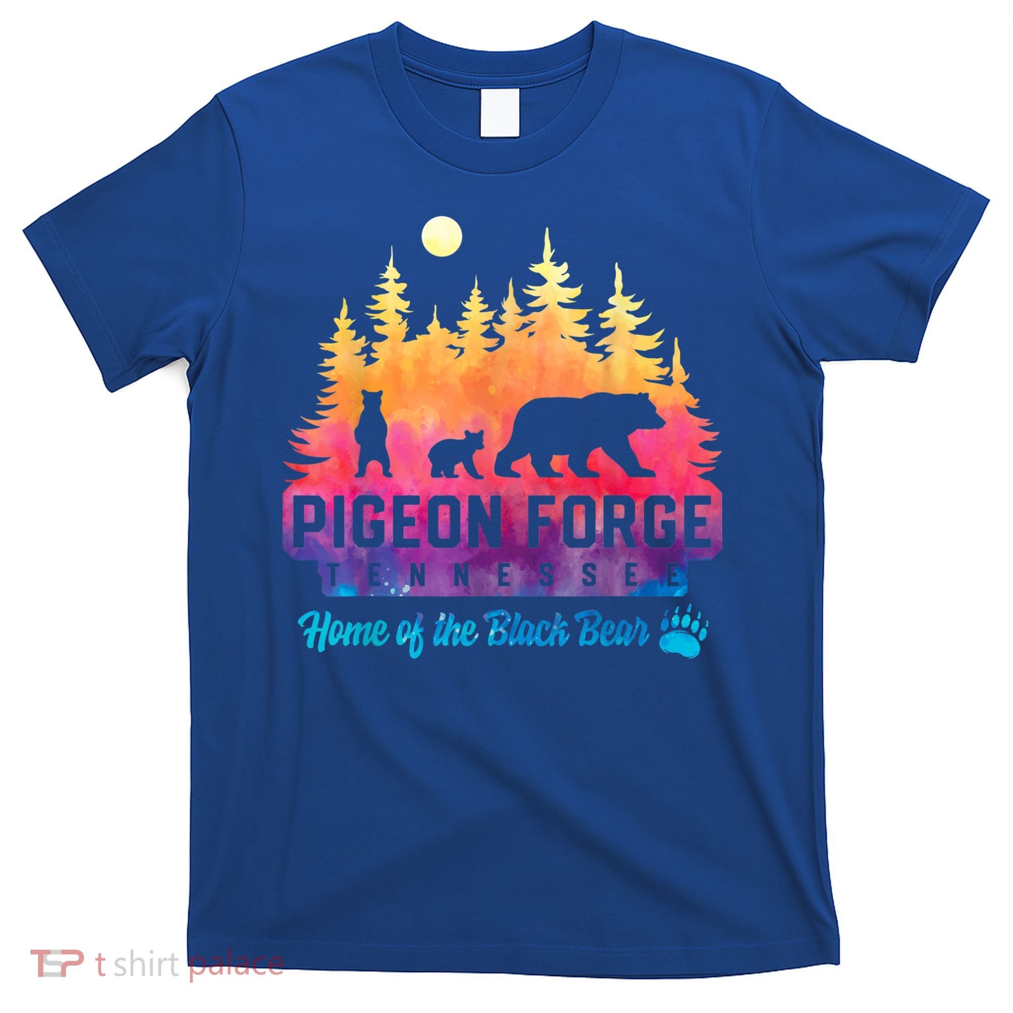 Pigeon Forge Tennessee Bear Great Smoky Mountains Tie Dye T-Shirt