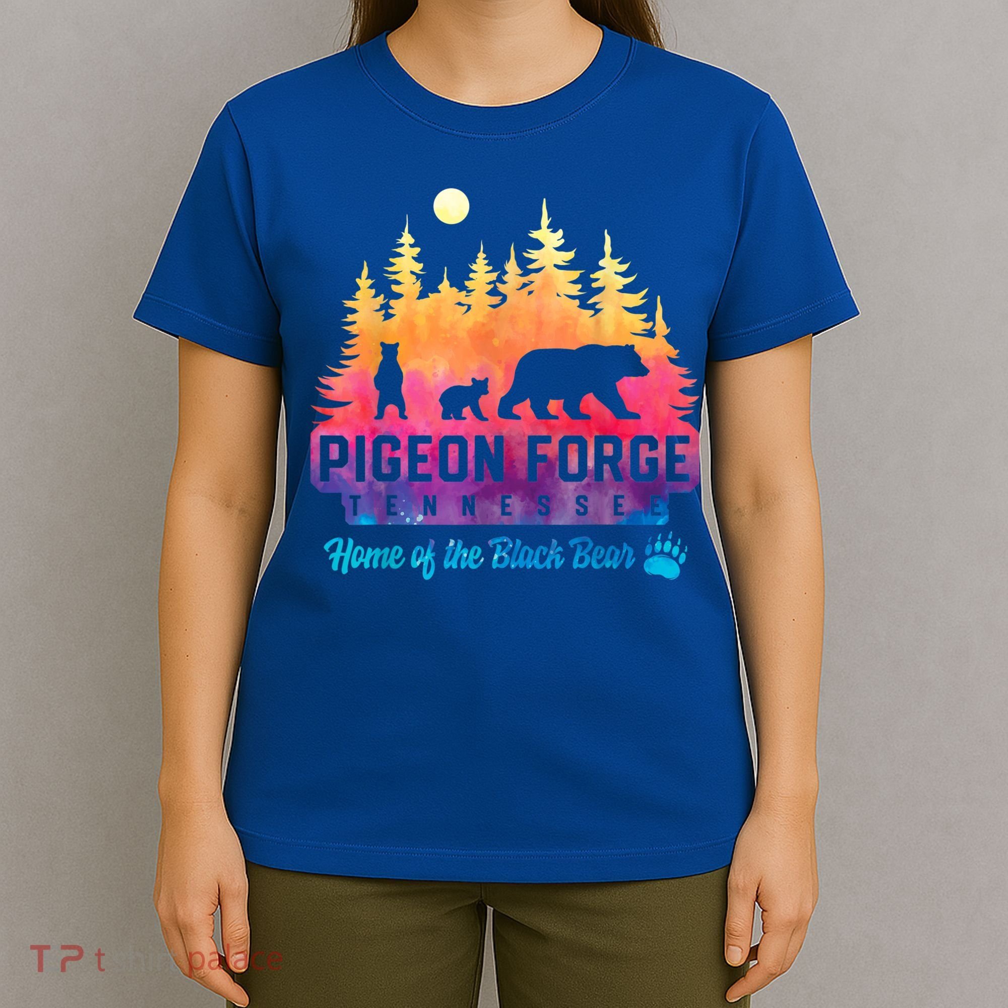 Pigeon Forge Tennessee Bear Great Smoky Mountains Tie Dye T-Shirt