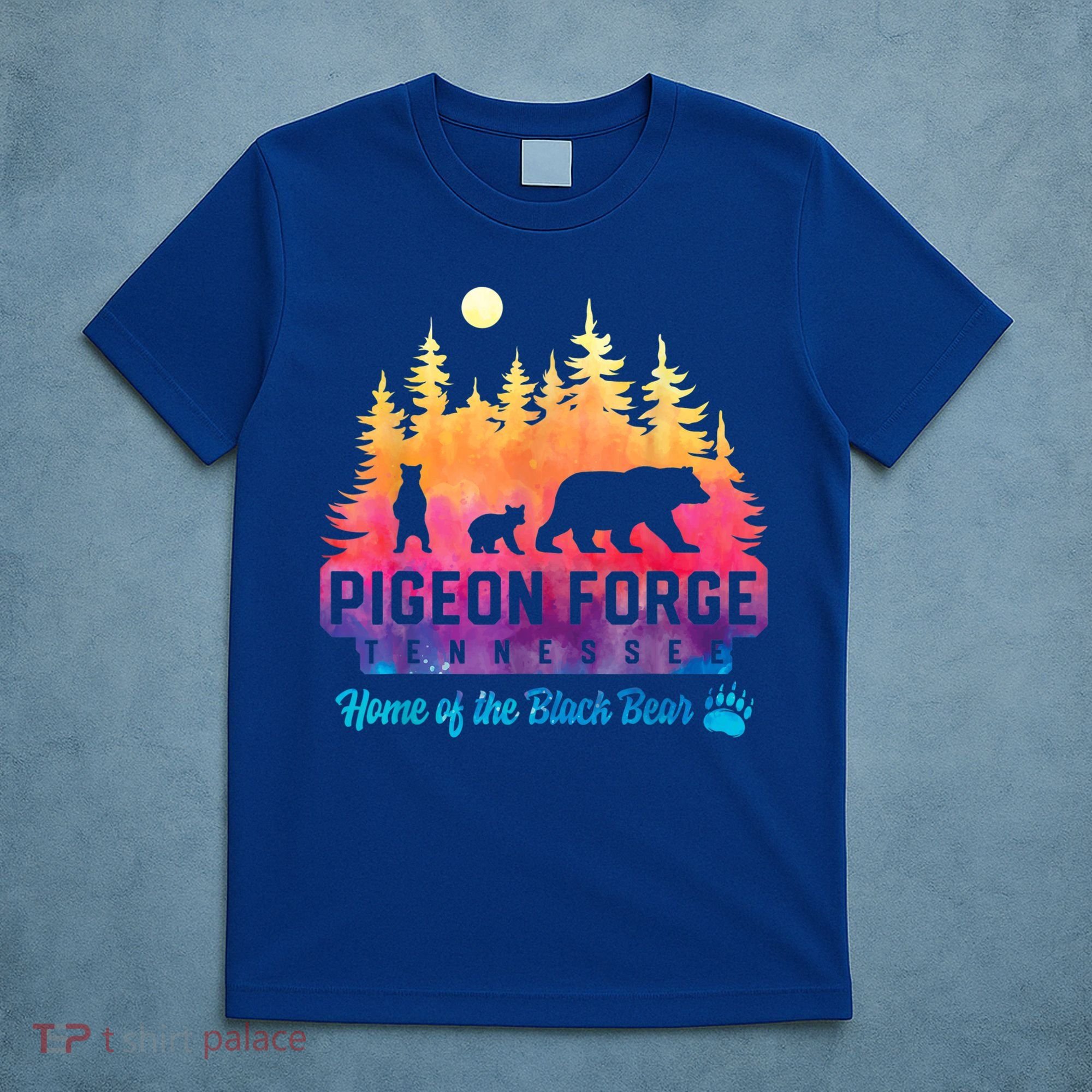 Pigeon Forge Tennessee Bear Great Smoky Mountains Tie Dye T-Shirt