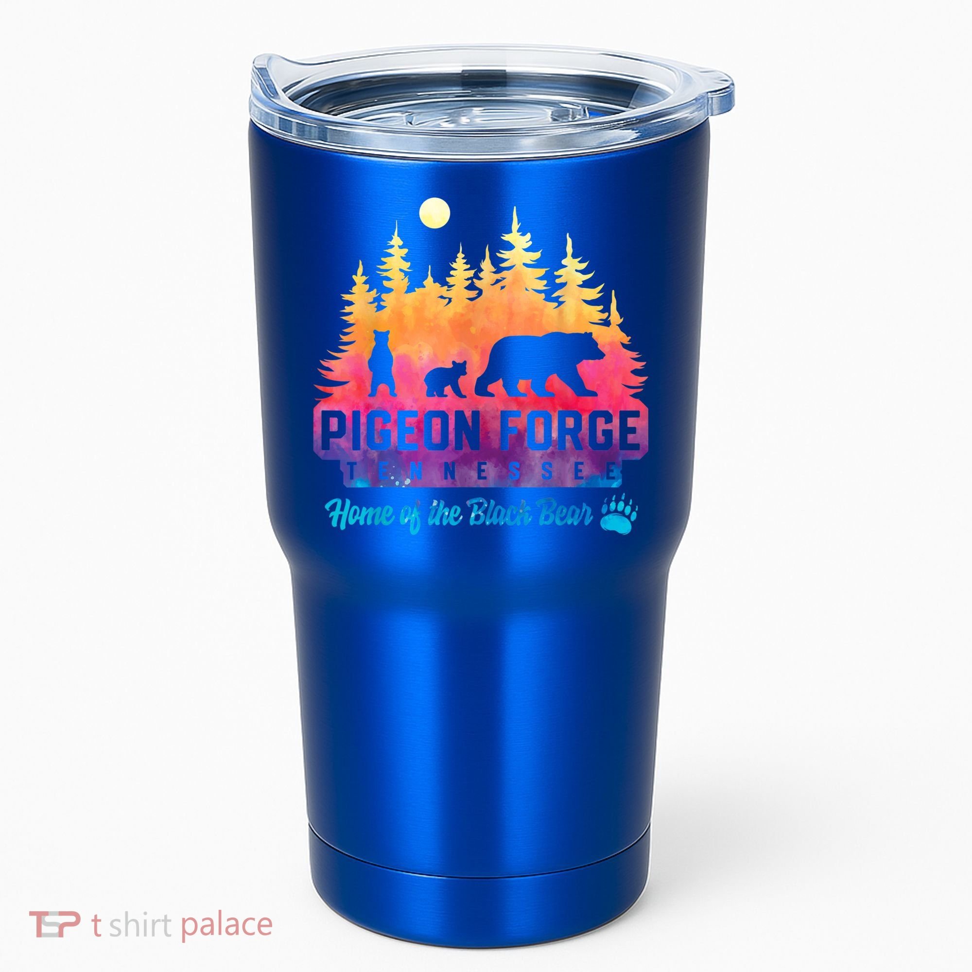 Pigeon Forge Tennessee Bear Great Smoky Mountains Tie Dye Tumbler