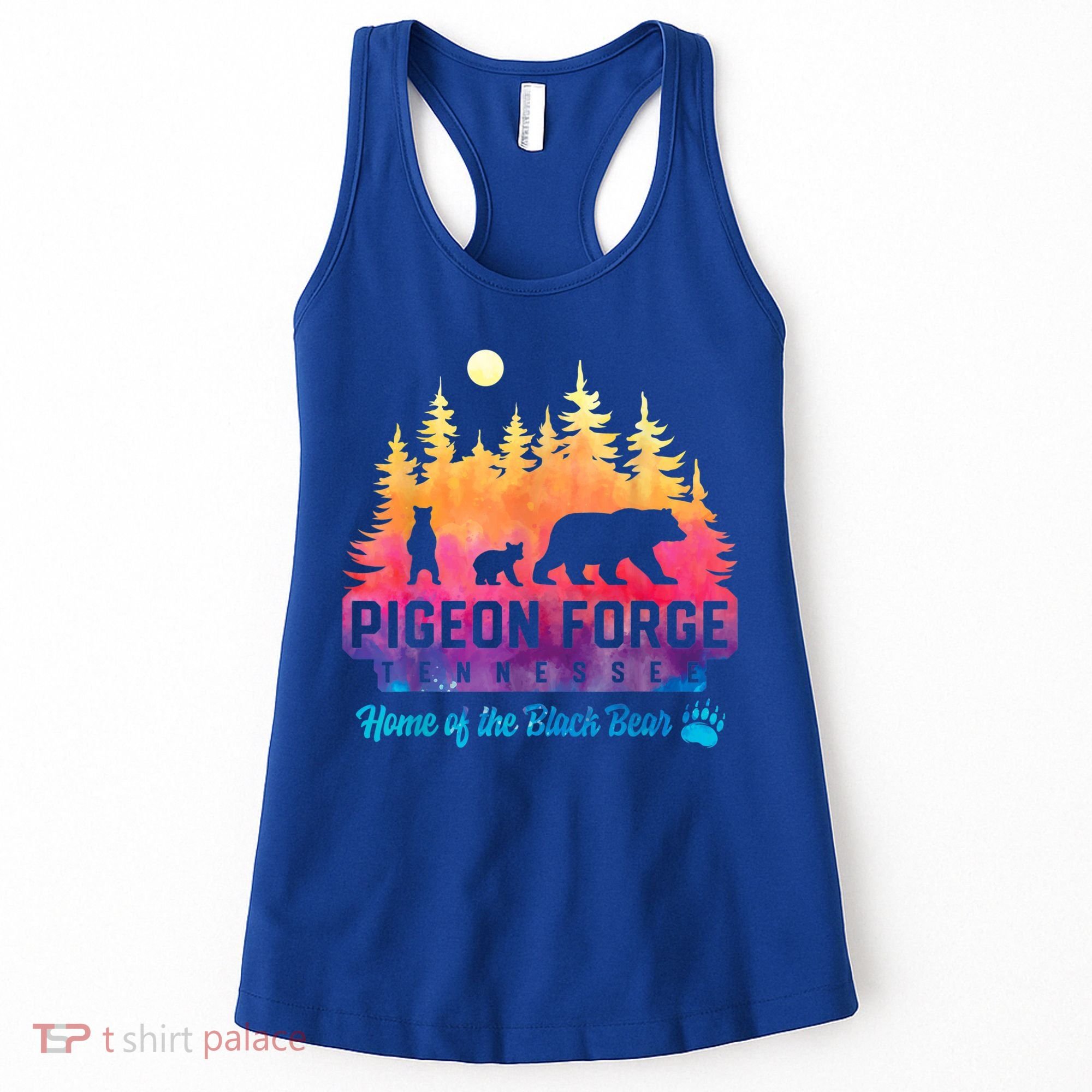Pigeon Forge Tennessee Bear Great Smoky Mountains Tie Dye Women's Tank Top