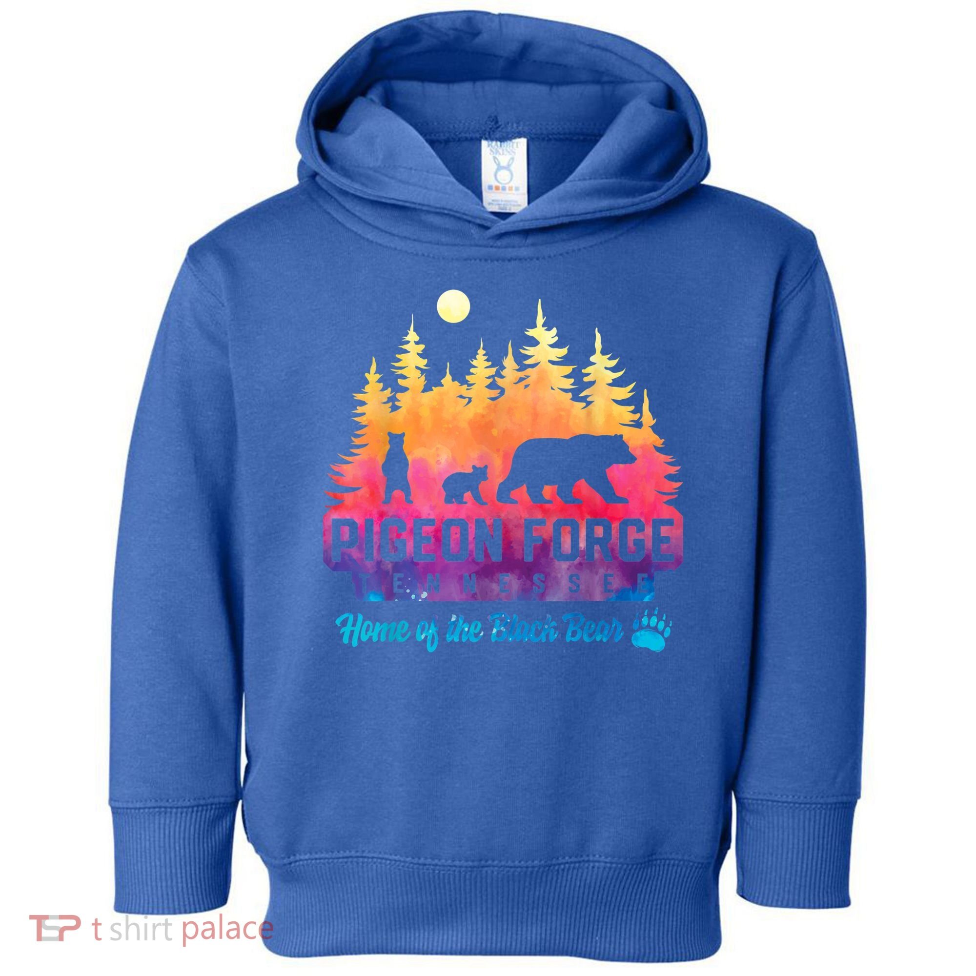 Pigeon Forge Tennessee Bear Great Smoky Mountains Tie Dye Toddler Hoodie