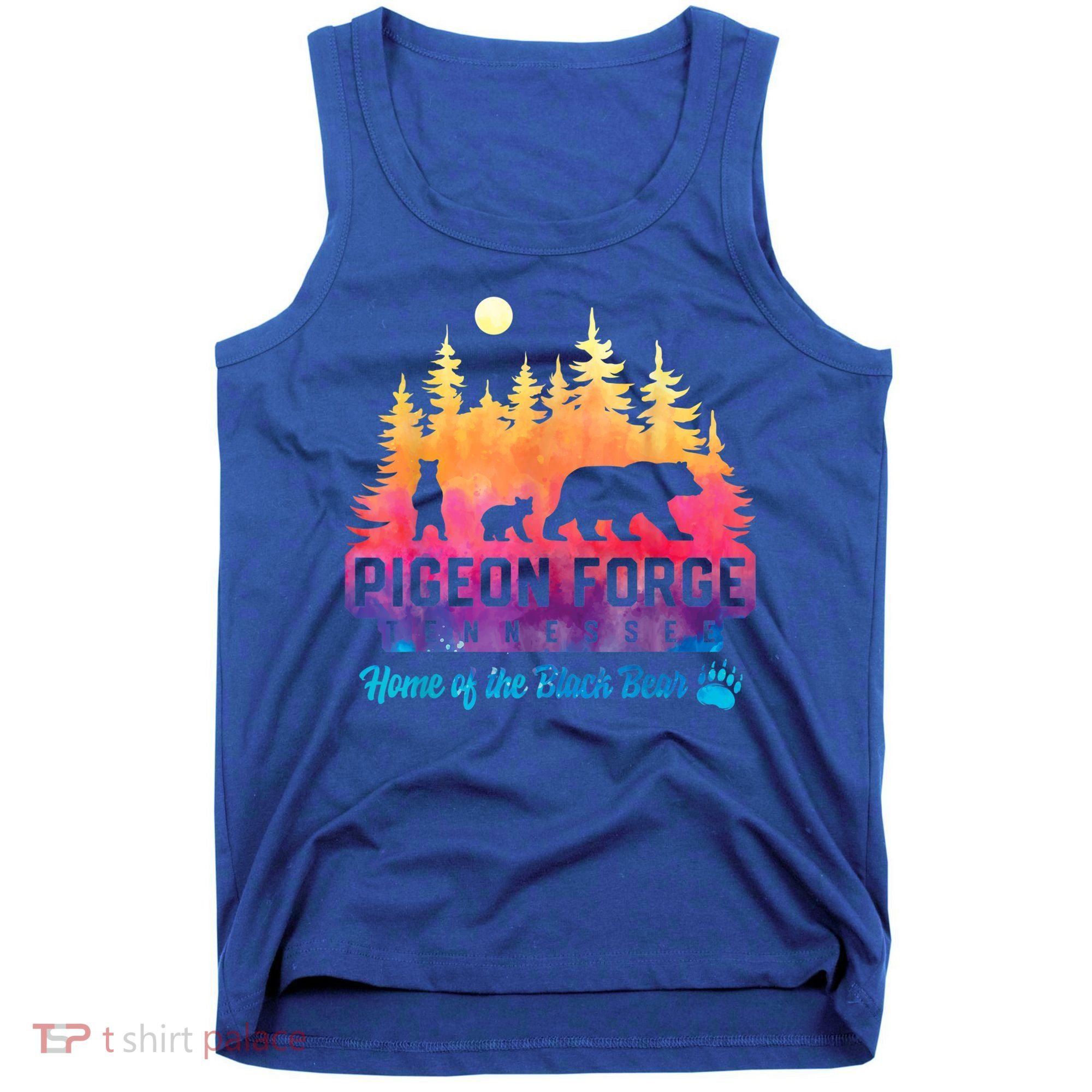 Pigeon Forge Tennessee Bear Great Smoky Mountains Tie Dye Tank Top