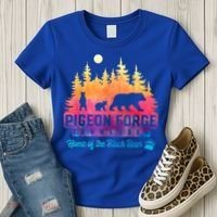 Pigeon Forge Tennessee Bear Great Smoky Mountains Tie Dye Women's T-Shirt thumb 3