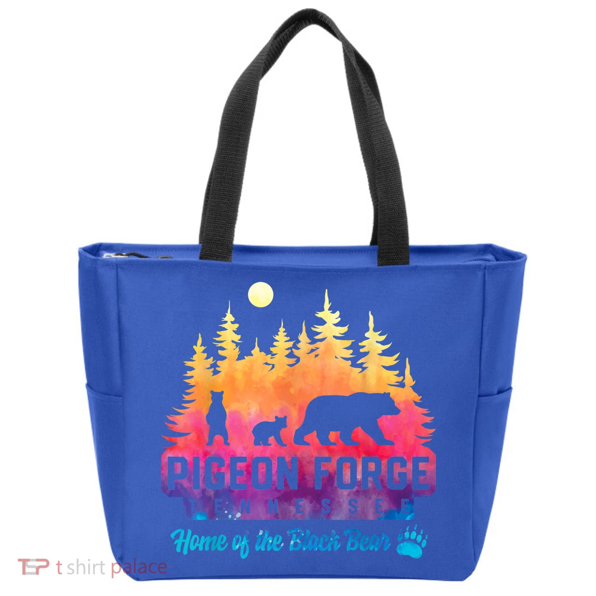 Pigeon Forge Tennessee Bear Great Smoky Mountains Tie Dye Tote Bag