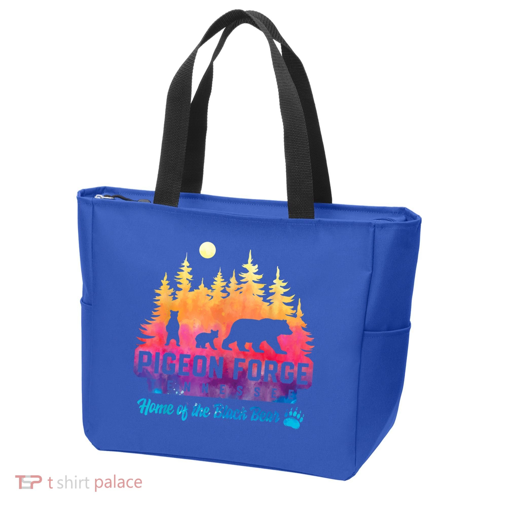 Pigeon Forge Tennessee Bear Great Smoky Mountains Tie Dye Tote Bag