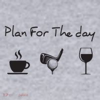 Plan For The Day Coffee Golf Wine Women's Sweatshirt thumb 2